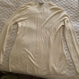 LoroPiana silk cream open front cardigan